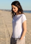 Wide Neck Mod Top White