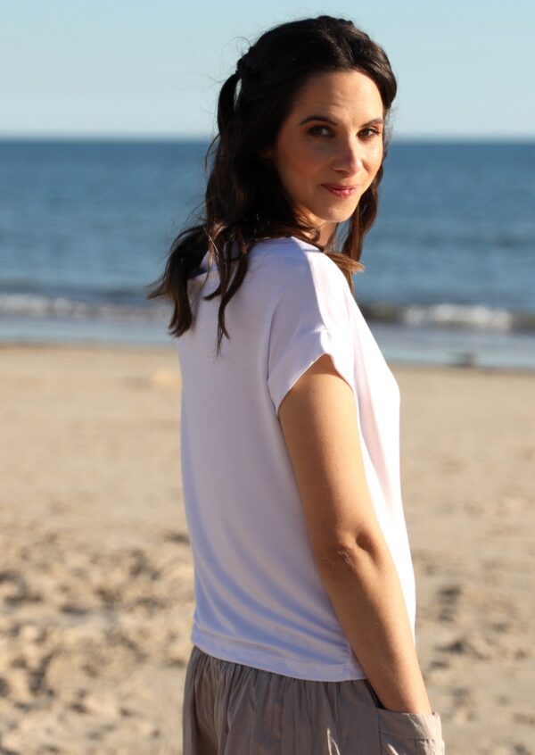 Wide Neck Mod Top White - Image 3