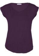 Simple Top V-neck Dark Purple