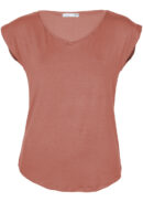 Simple Top V-neck Dusty Rose