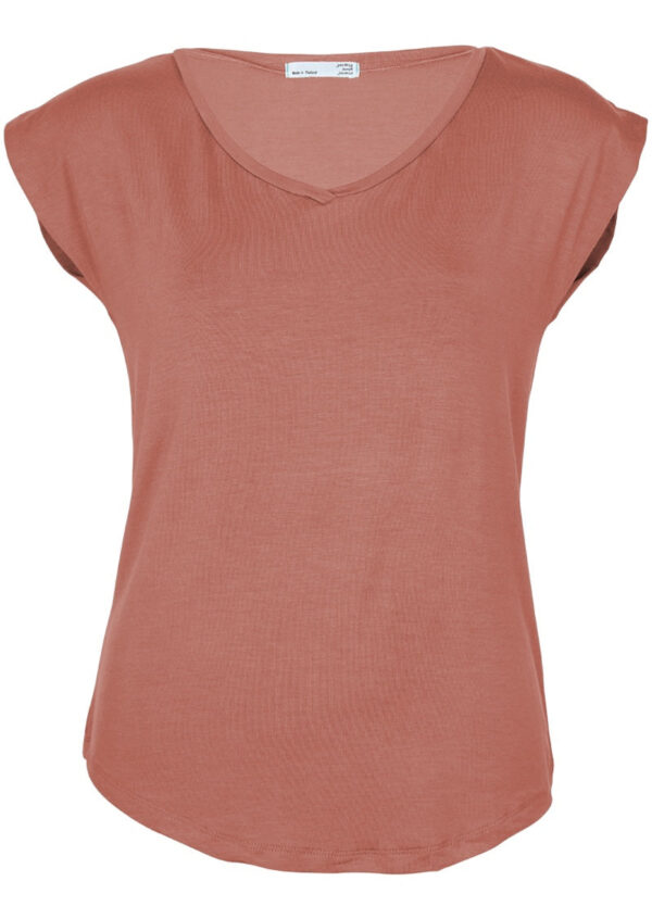 Simple Top V-neck Dusty Rose - Image 6