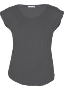 Simple Top V-neck Dark Grey