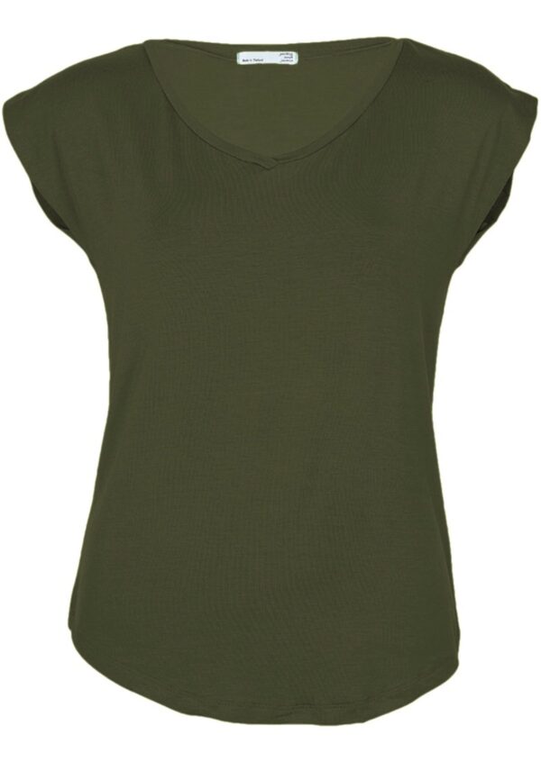 Simple Top V-neck Olive - Image 4