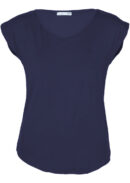Simple Top V-neck Navy Blue
