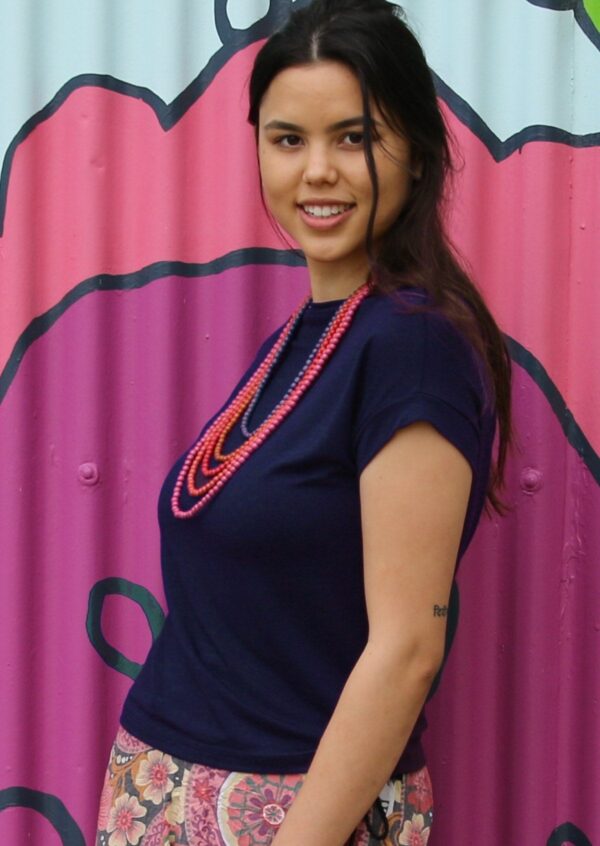 Wide Neck Mod Top Navy Blue - Image 3
