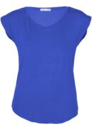 Simple Top V-neck Electric Blue