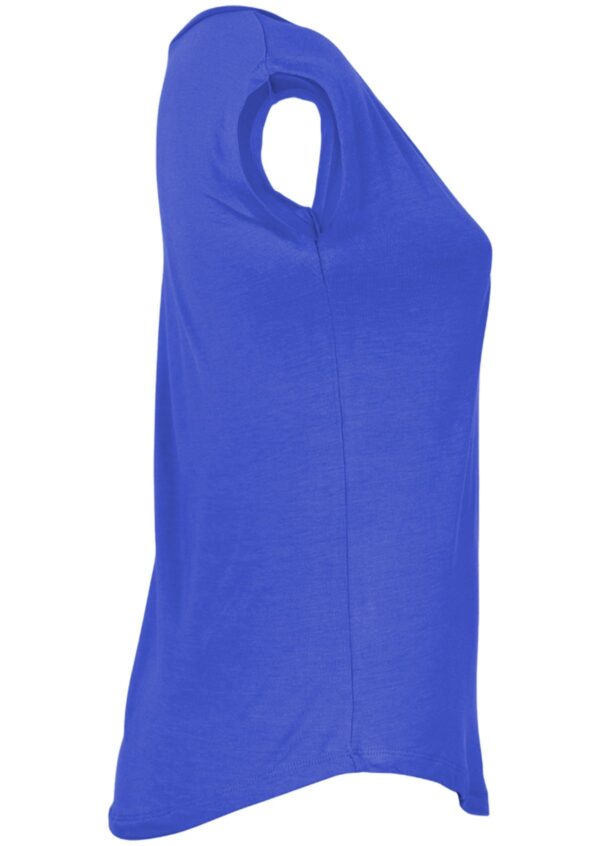 Simple Top V-neck Electric Blue - Image 5